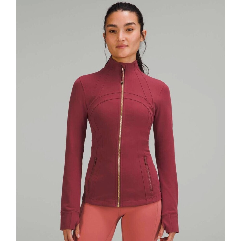 Lululemon Define Jacket *Luon Mulled Wine Gold Zipper Size 6